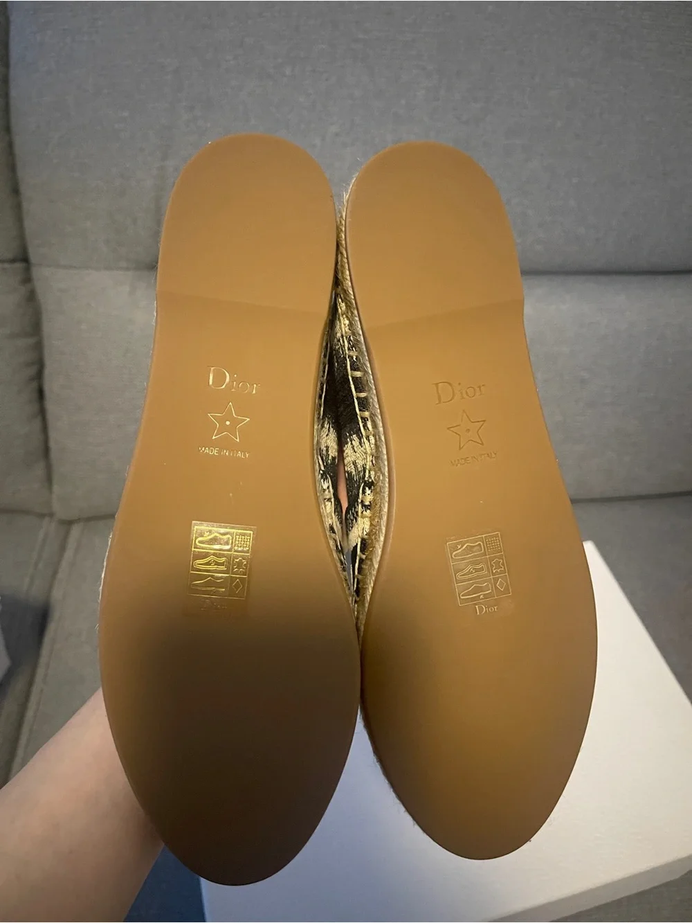 NWT Dior Granville Espadrilles, Deep Blue, 35.5